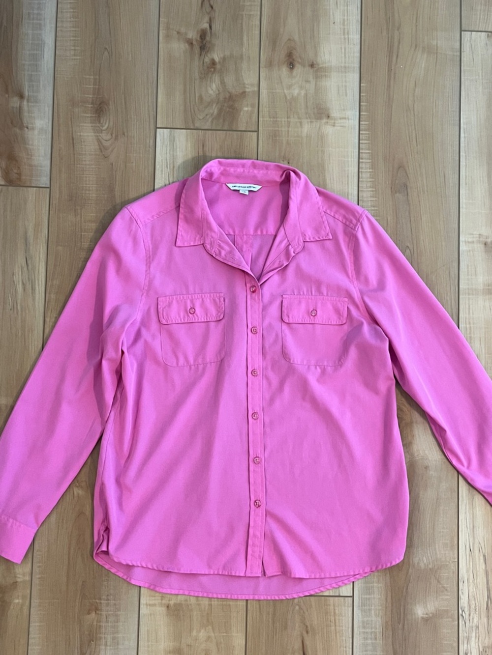 American Eagle Outfitters Bright Pink Button-Front Girls' Shirt